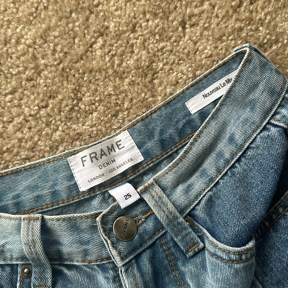 Frame Le Nouveaux Mix Blue Straight Jeans In Mix And Match Size 25 - Picture 3 of 3